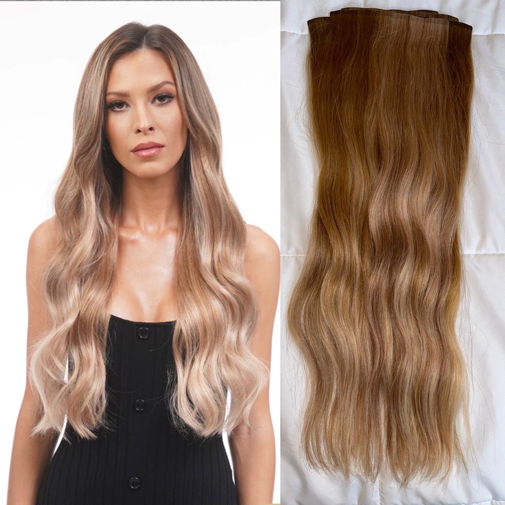 BELLAMI Bronzed Caramel Marble Blends Hair Extensions